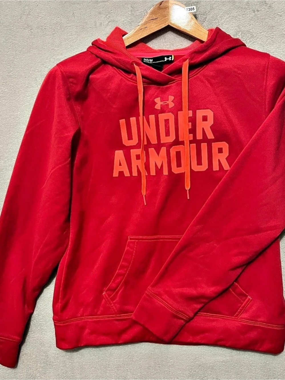 Under Armour Red Hoodie Size Medium Like New